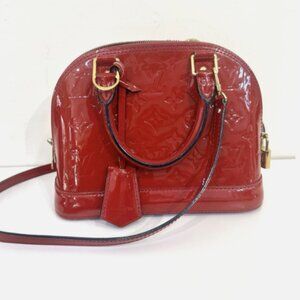 Louis Vuitton Monogram Vernis Alma BB Patent Leather Hand Bag - Red - 2013 Model